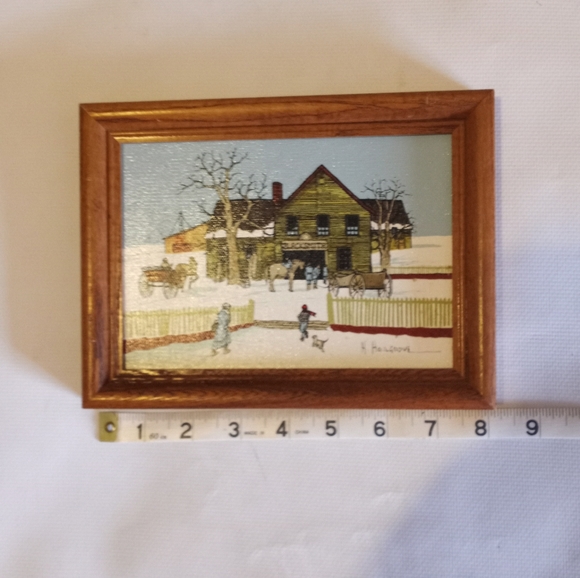 Vintage H. Hargrove Framed signed Oil Painting - Picture 5 of 6